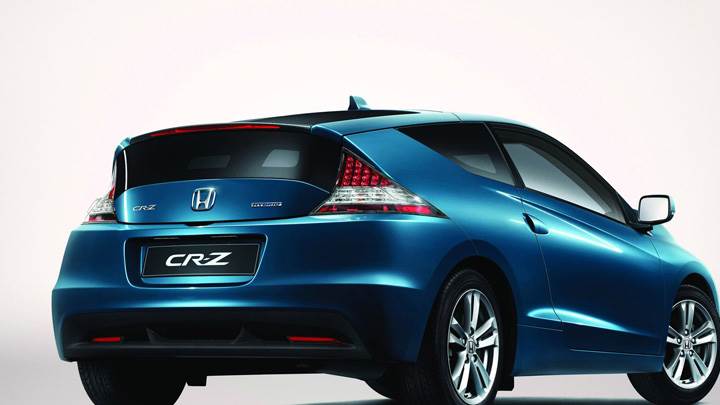 2011 Honda CR-Z Sport Hybrid Coupe In Blue Back Side Pose